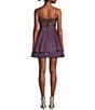 Color:Grape - Image 2 - Glitter Shine Lace Fit And Flare Dress