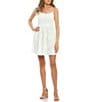 Color:White - Image 1 - Lace Empire Waist Fit-And-Flare Dress