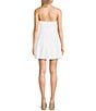 City Vibe Lace Spaghetti Bow Strap Fit And Flare Dress, Color:White - Image 2