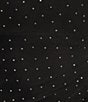 City Vibe Long Sleeve Square Neck Mesh With Studs Long Dress, Color:Black/Silver - Image 4