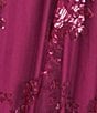 City Vibe Mesh Sequin Spaghetti Strap Sweetheart Neck Ballgown Dress, Color:Plum - Image 4