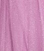 Color:Violet - Image 3 - Off The Shoulder Sweetheart Neckline Glitter Mesh Dress