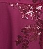 City Vibe Plus Size Embellished Sequin Spaghetti Strap Sweetheart Neck Ball Gown, Color:Plum - Image 4