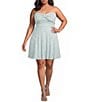 City Vibe Plus Size Lace Strapless Bow Front Dress - Image 1