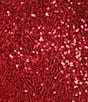 Color:Red - Image 5 - Sequin Scoop Neck Side Slit Bodycon Dress