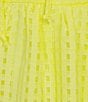 Color:Yellow - Image 3 - Short Puffy Sleeve V-Neck Plaid Skirt Dress