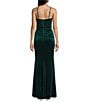 City Vibe Sleeveless Drape-Front Inset-Applique Long Dress - Image 2