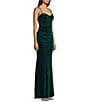 City Vibe Sleeveless Drape-Front Inset-Applique Long Dress - Image 3