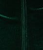 Color:Forest Green - Image 4 - Sleeveless Rhinestone-Fringe-Accented-Hem Velvet Dress