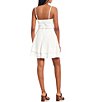 Color:Ivory - Image 2 - Sleeveless Illusion-Waist Fit-And-Flare Dress