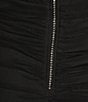 Color:Black - Image 4 - Spaghetti Strap Corset Zipper Bodycon Dress