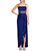 Color:Bright Cobalt Blue - Image 1 - Spaghetti Strap Drape Neck Ruched Dress