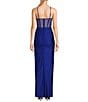 Color:Bright Cobalt Blue - Image 2 - Spaghetti Strap Drape Neck Ruched Dress
