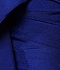 Color:Bright Cobalt Blue - Image 4 - Spaghetti Strap Drape Neck Ruched Dress