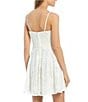Color:White - Image 2 - Spaghetti Strap Lace Empire Waist Fit-and-Flare Dress
