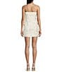 City Vibe Spaghetti Strap Square Neck 3D Flower Slim Dress, Color:Ivory - Image 2