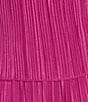 Color:Fuchsia - Image 3 - Spaghetti Strap Tiered Plisse Dress