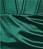 City Vibe Strapless Bow Front Tulip Hem Dress, Color:Hunter Green - Image 4