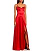 Color:Bright Red - Image 3 - Sweetheart Neck Power Knit Long Pocket Dress