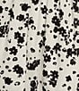 Color:Ivory/Black - Image 3 - Tie Sleeve Square Neck Floral Printed Dress