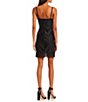 Color:Black - Image 2 - V-Neck Sleeveless Fringe Hem Wrap Dress