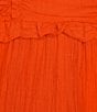 Color:Orange - Image 3 - Y-Halter Ruffle Tiered Dress