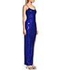 Color:Royal Blue - Image 3 - City Vibes Sequin Asymmetrical Fringe Hem Long Dress
