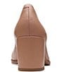 Color:Praline Leather - Image 3 - Artisan Freva55 Court Leather Block Heel Pumps