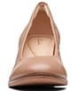 Color:Praline Leather - Image 6 - Artisan Freva55 Court Leather Block Heel Pumps