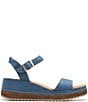 Color:Blue Nubuck - Image 2 - Artisan Kassanda Lily Suede Platform Wedge Sandals