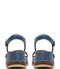 Color:Blue Nubuck - Image 3 - Artisan Kassanda Lily Suede Platform Wedge Sandals
