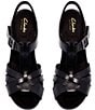 Clarks Artisan Kymber Glow Leather Block Heel Sandals - Image 5