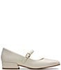 Color:Ivory Leather - Image 2 - Artisan Seren30 Buckle Leather Mary Jane Pumps
