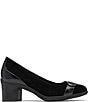 Clarks Artisan Shaya Lux Suede Block Heel Pumps - Image 2