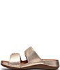 Clarks Cecily Step Metallic Leather Slide Sandals - Image 4