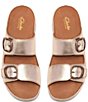 Clarks Cecily Step Metallic Leather Slide Sandals - Image 5