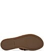 Color:Tan - Image 6 - Signature Maritime Stich Detail Flat Sandals
