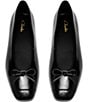 Clarks Signature Befana Bow Leather Pointed Toe Ballet Flats - Image 5