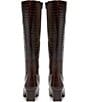 Clarks Signature Edina Crocodile Embossed Leather Snip Toe Tall Boots - Image 3