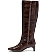 Clarks Signature Edina Crocodile Embossed Leather Snip Toe Tall Boots - Image 4