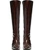 Clarks Signature Edina Crocodile Embossed Leather Snip Toe Tall Boots - Image 5