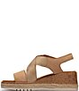 Clarks Signature Kidiki Sun Nubuck Suede Lizard Print Wedge Sandals - Image 4