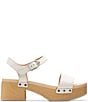 Color:Ivory - Image 2 - Signature Sivanne Bay Heel Platform Leather Sandals