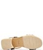 Color:Ivory - Image 6 - Signature Sivanne Bay Heel Platform Leather Sandals