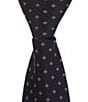 Class Club 14#double; Neat Pattern Tie, Color:Navy - Image 1