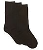 Color:Black - Image 1 - Boys 3-pack Solid Dress Socks