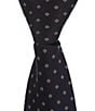 Class Club 50#double; Neat Pattern Tie, Color:Navy - Image 1