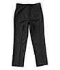 Color:Black - Image 2 - Big Boys 10-18 Husky Flat Front Dress Pants