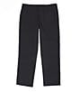 Color:Black - Image 1 - Big Boys 10-18 Husky Modern-Fit Comfort Stretch Synthetic Pants