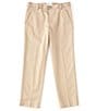 Class Club Big Boys Husky Non-Iron Stretch Twill Pants, Color:Khaki - Image 1